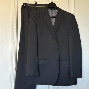 Haggar Gray Tailored Fit Travel Performance Stria Suit